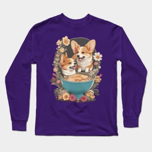 Corgi Mother and Daughter Long Sleeve T-Shirt